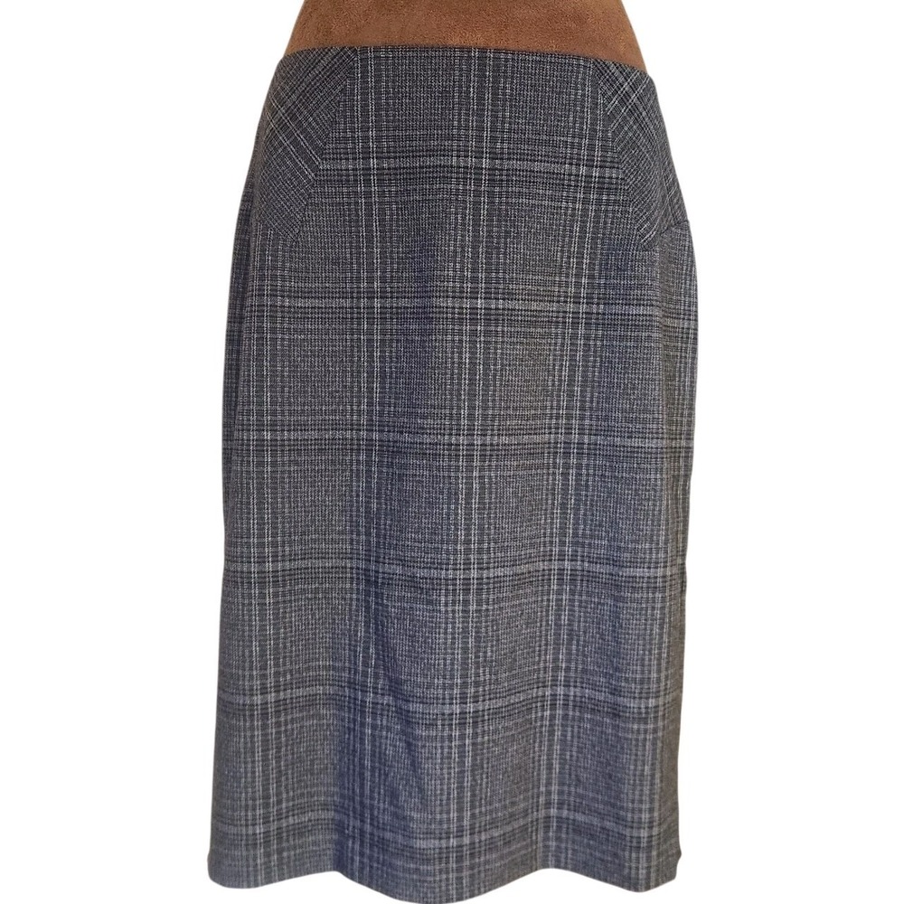 B-wear By Byer California‎ Skirt Gray Plaid Size 11 Y2K Flounce Back Hem